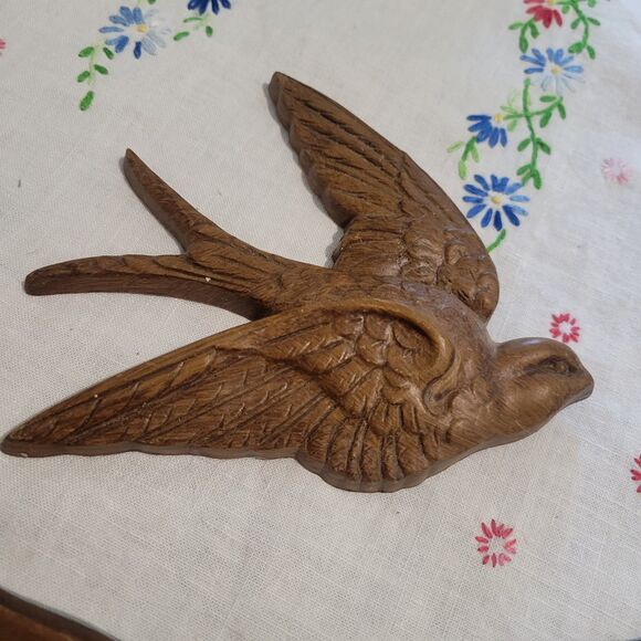 VTG Homco Home Interiors Burwood Flying Sparrows and Gulls Wall Decor Set Of 4 - Picture 7 of 16